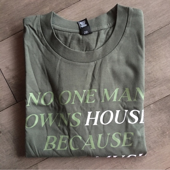 CUSTOM “HOUSE MUSIC “ T SHIRT (NEW) - OLIVE GREEN - SIZE MEDIUM - Picture 3 of 5